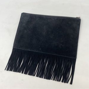 Madewell 100% Leather Suede Fringe Clutch